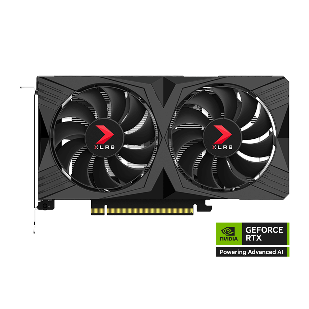 PNY Nvidia GeForce RTX 4060 8GB XLR8 Gaming VERTO Overclocked Dual Fan DLSS 3 Graphics Card - Black