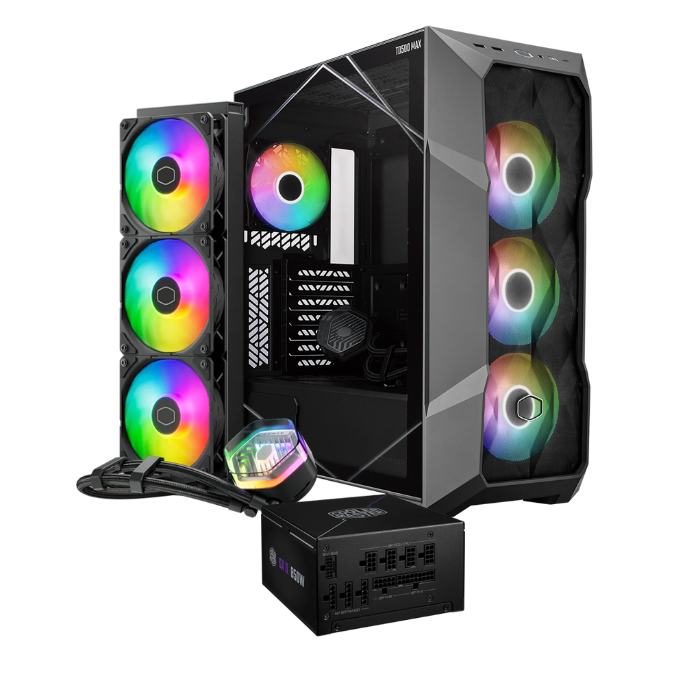 Cooler Master TD500 MAX + Gold 850W ATX3.0 MAX ver + ML360 Atmos MAX ver
