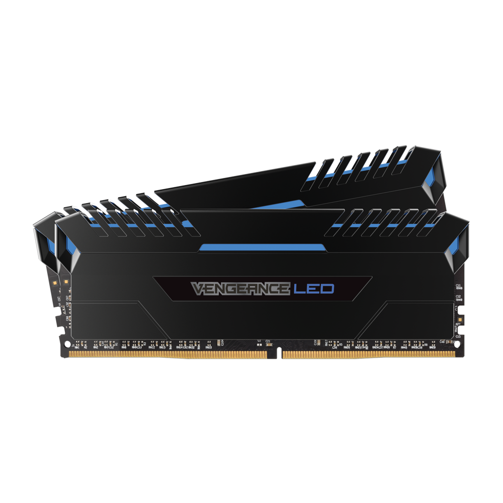CORSAIR VENGEANCE 16GB (2x8GB) DDR4 2666Mhz C16 Blue Led Memory