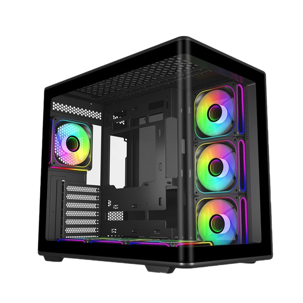 Cooler Master Elite 600 With Pre-installed 7 Fans ATX Case - Black