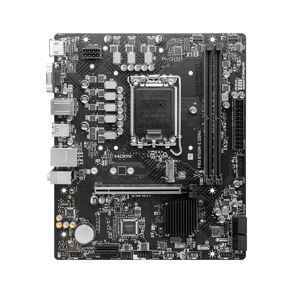 MSI PRO B760M-E DDR4 Motherboard - Black