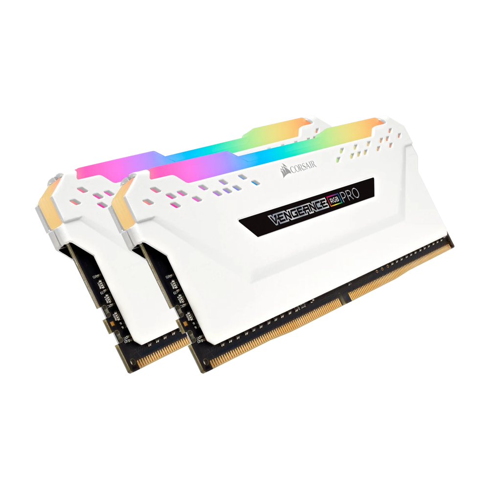 CORSAIR VENGEANCE RGB PRO 16GB(2 x 8GB) 3200MHz Memory Kit - White