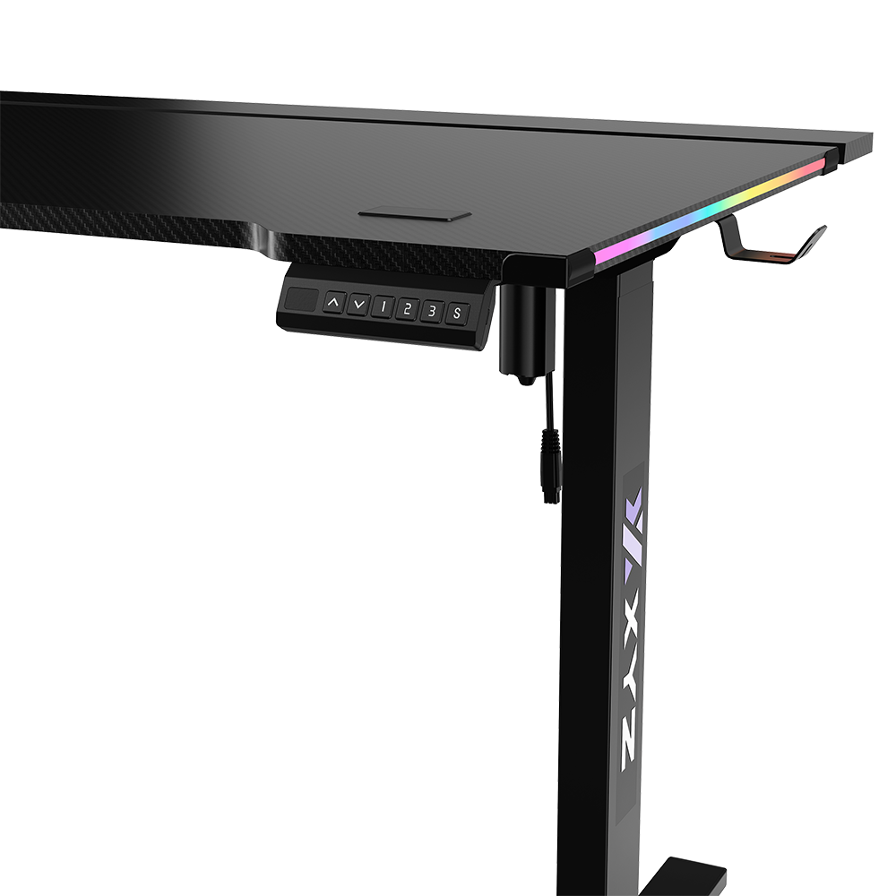 XYZ Pro-X Gaming Desk RGB - Black (ELECTRIC HEIGHT ADJUSTABLE)