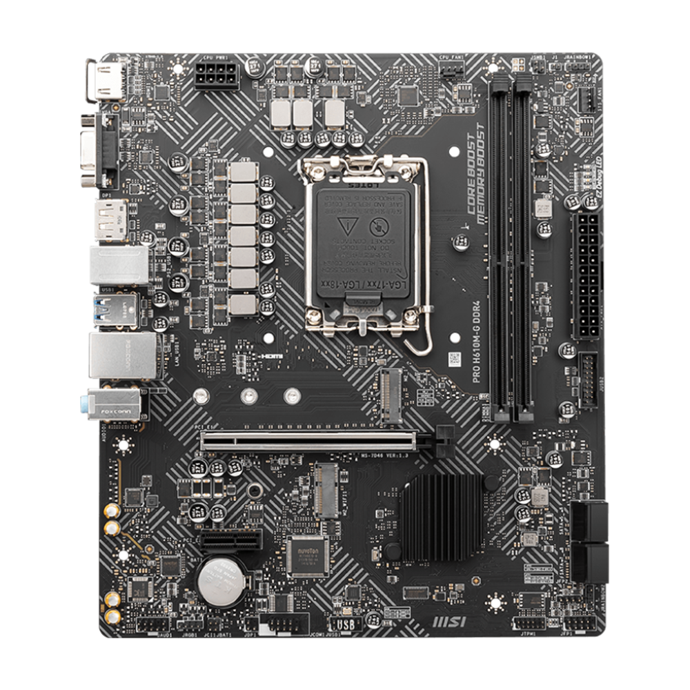 MSI Intel Pro H610M-G DDR4 MotherBoard- Black