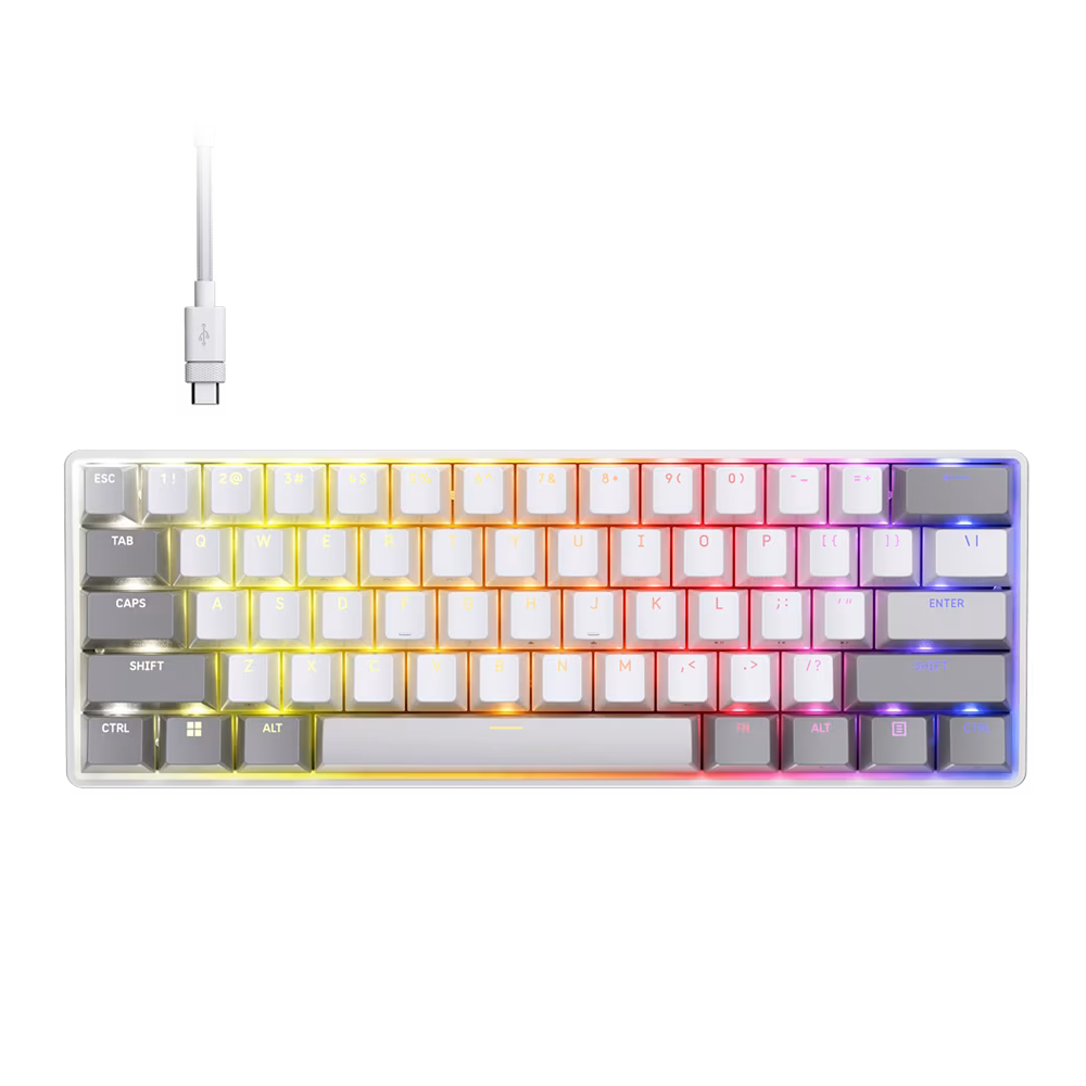 CORSAIR CLIPPER Pro Mini 60 Hall Effect Wired Gaming Keyboard - White