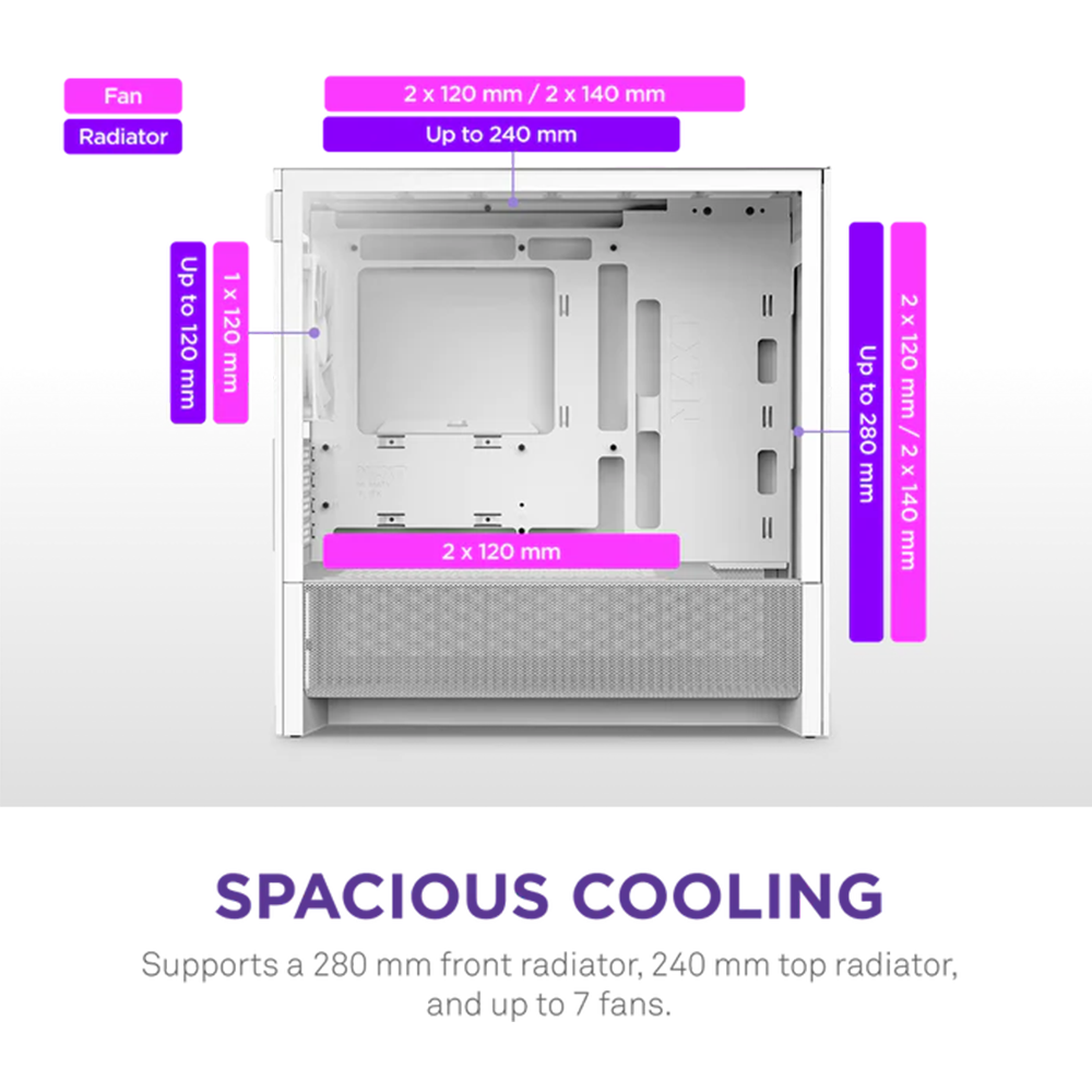 NZXT H3 Flow (2025) micro-ATX Mid Tower Case - All Black