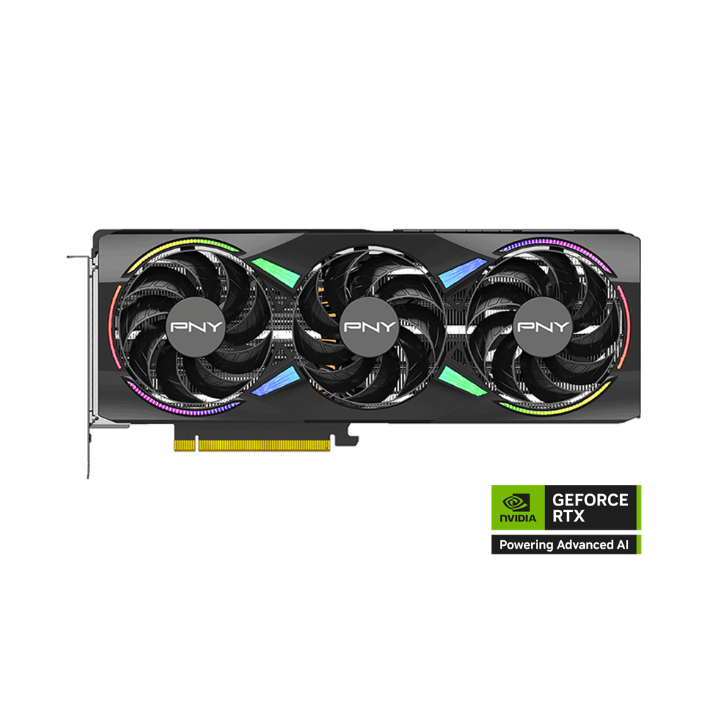 PNY Nvidia GeForce RTX 5070 Ti 16GB ARGB EPIC-X RGB Overclocked Triple Fan Graphics Card - Black