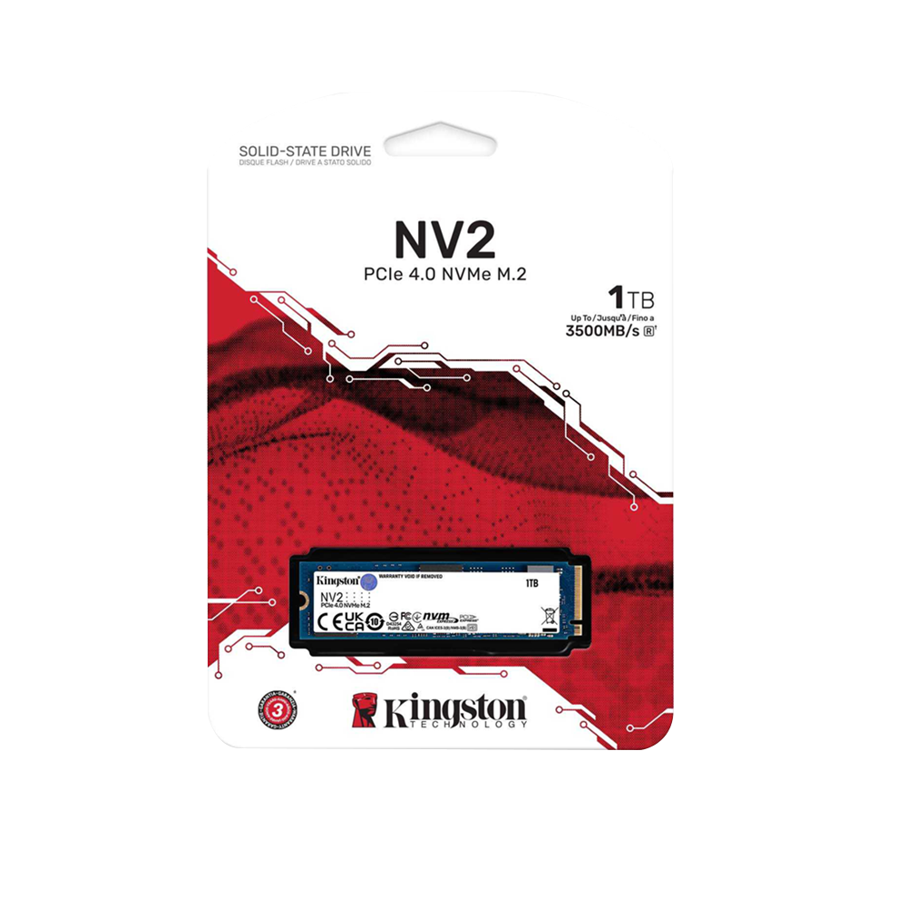 KINGSTON NV2 1TB M.2 2280 NVMe Internal SSD,PCIe 4.0 Gen 4x4,Up to 3500 MB/s