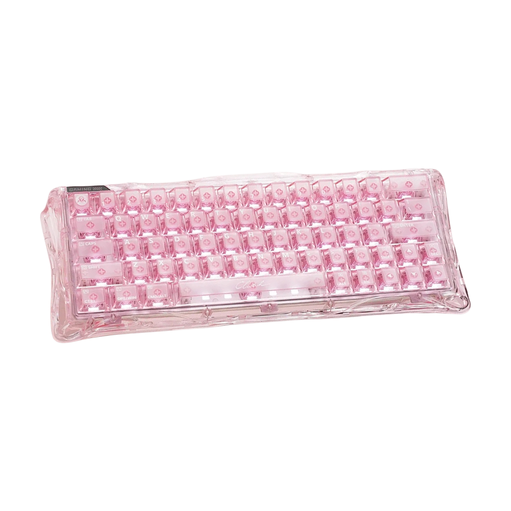 GravaStar Mercury V60 60% Hall Effect Magnetic Switch Gaming Keyboard - Crystal Rose