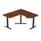 Gamvity L Shape Standing Ergonomic 3 Legs Stand Up Modern Furniture Table Electric Height Adjustable Desk(1000x1750mm) - Walnut