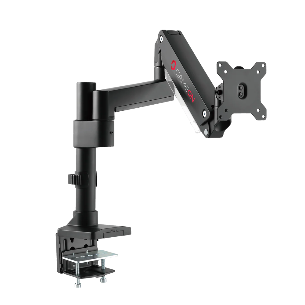 GAMEON Pole Mounted Single Monitor Arm - Black