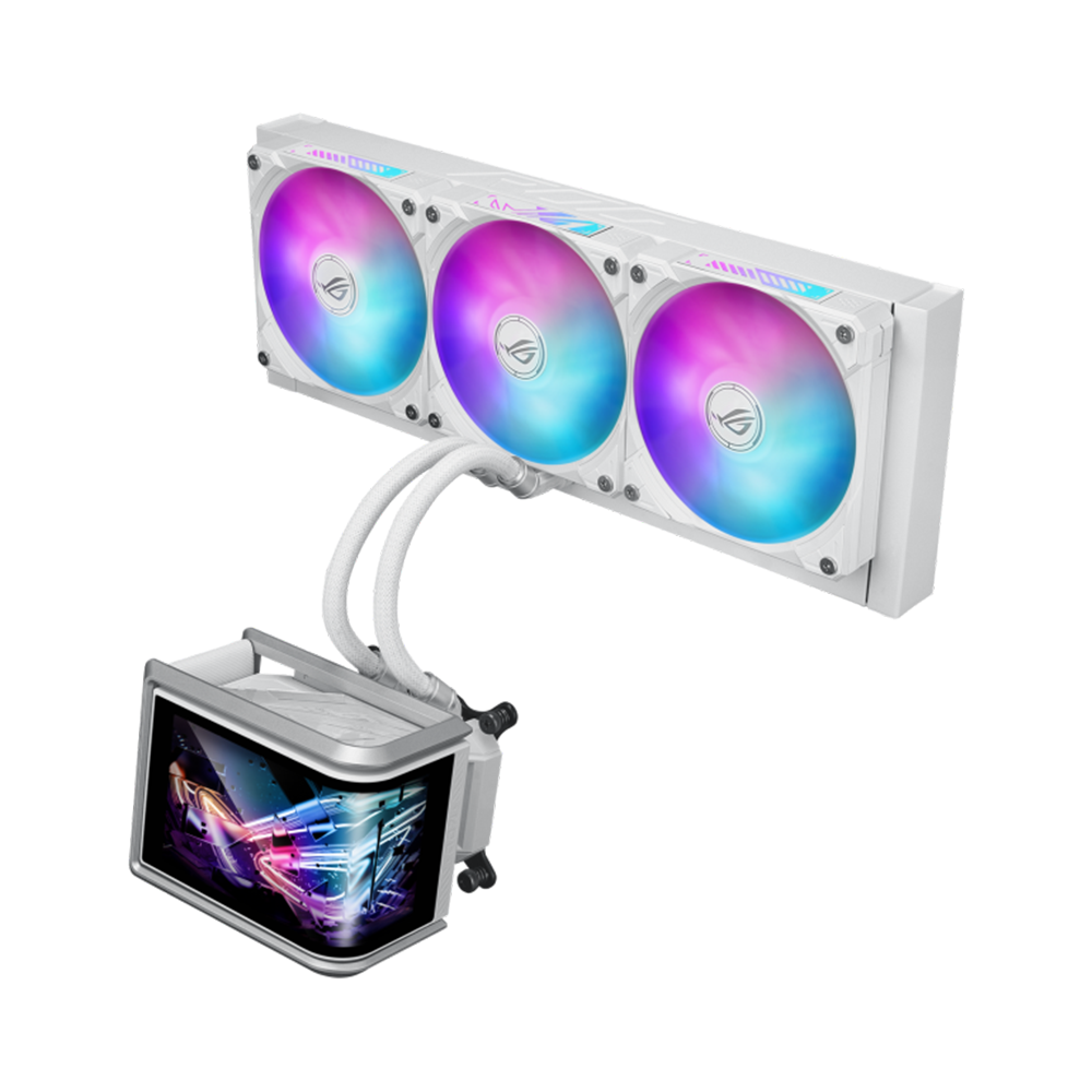 ASUS ROG RYUO IV SLC 360 ARGB AIO CPU Liquid Cooler - White