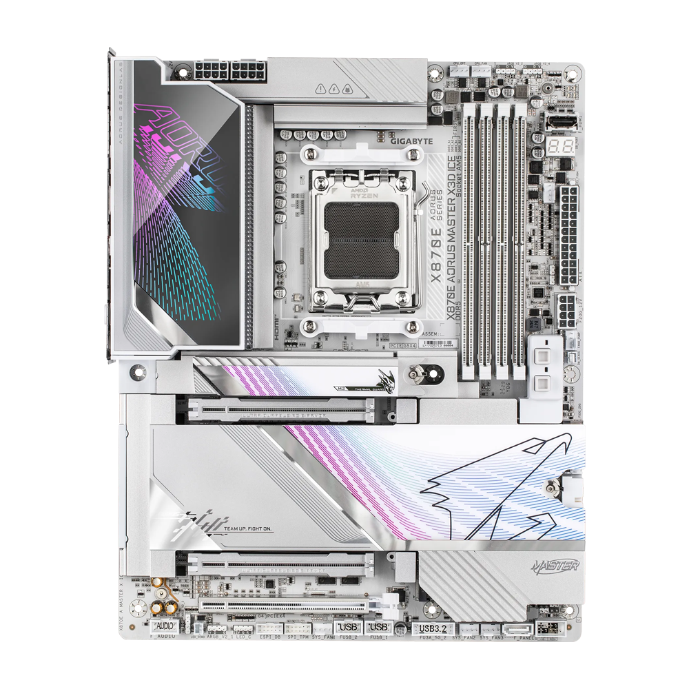 GIGABYTE X870E AORUS MASTER X3D ICE Motherboard - White