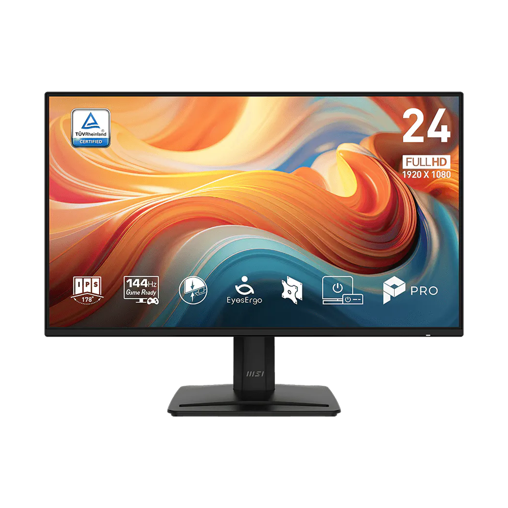 MSI PRO MP242 E14A 24 Inch 144Hz FHD 1ms IPS Business Monitor - Black