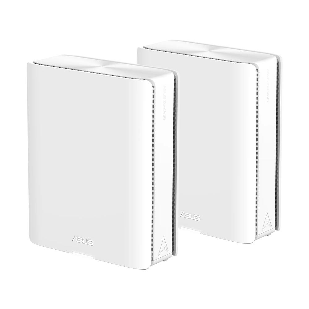 ASUS ZenWiFi BQ16 BE25000 Quad Band WiFi 7 (802.11be) Mesh Router 2 Pack - White