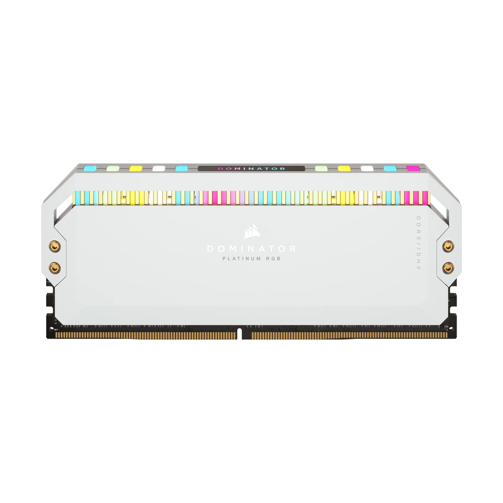 CORSAIR DOMINATOR PLATINUM RGB 64GB (2 x 32GB) DDR5 DRAM 5200MHz C40 Memory Kit - White