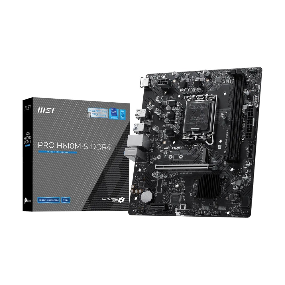 MSI PRO H610M-S DDR4 II Motherboard - Black