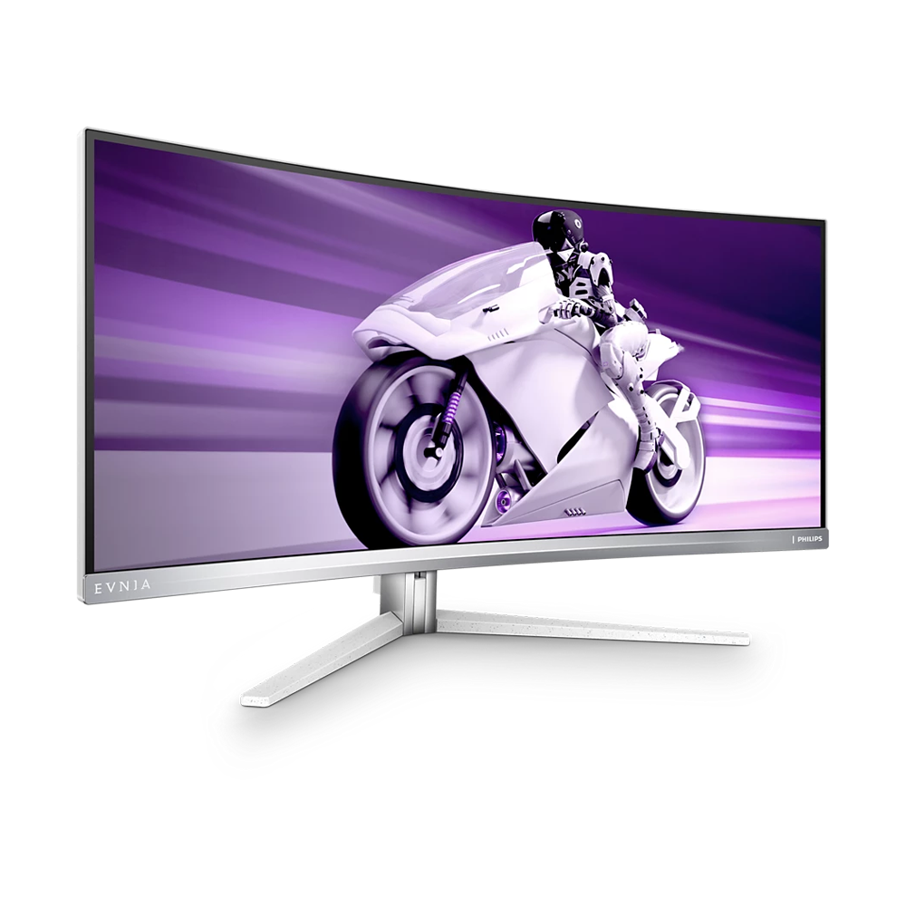 PHILIPS Evnia 34 Inch 165 Hz WQHD HDMI 2.1 Curved Gaming Monitor - White
