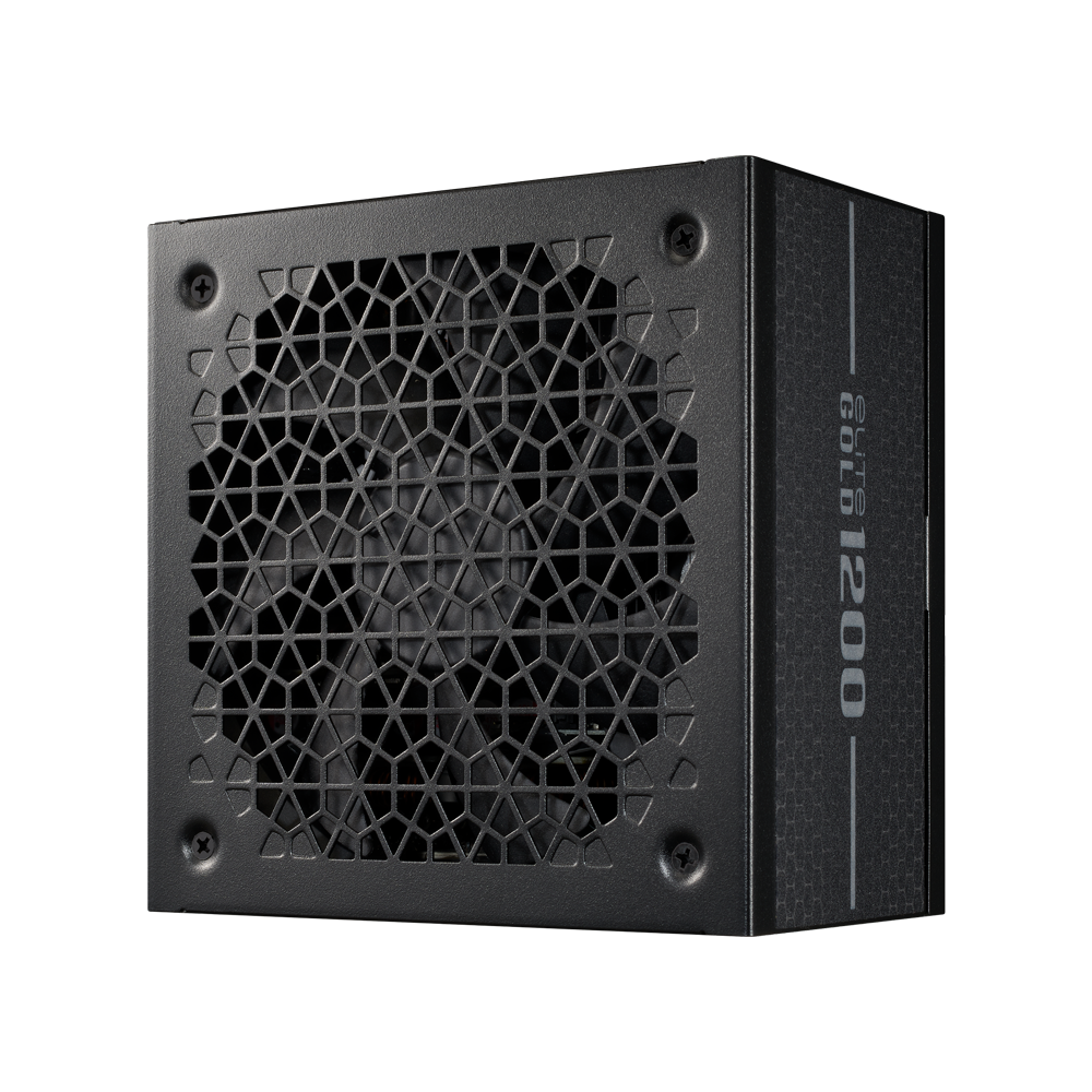 Cooler Master Elite 1200W Fully Modular PCIe 5.1 ATX 3.1 80 Plus Gold Power Supply Unit - Black