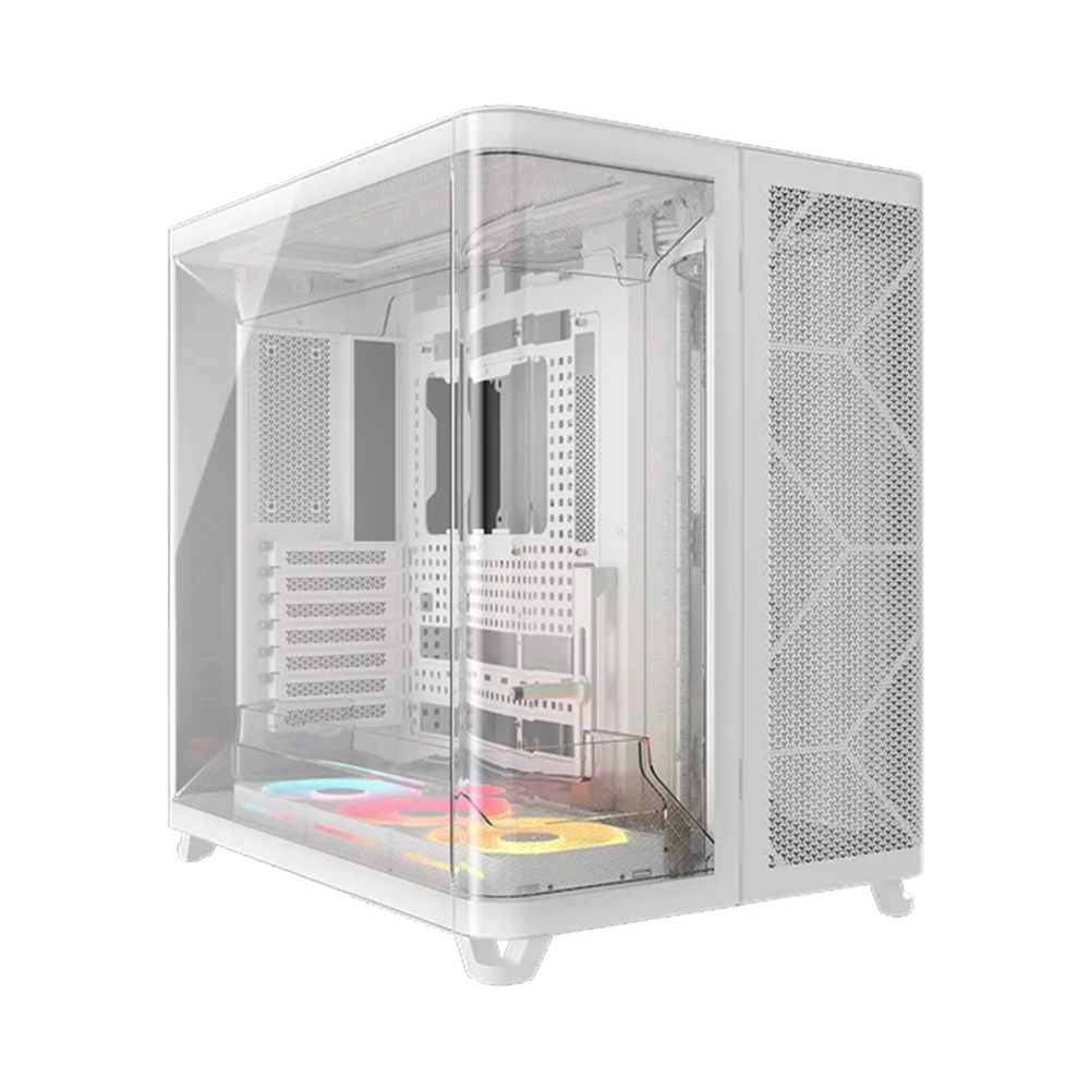 CORSAIR AIR 5400 LX-R LINK Tempered Glass Mid Tower ATX Case - White
