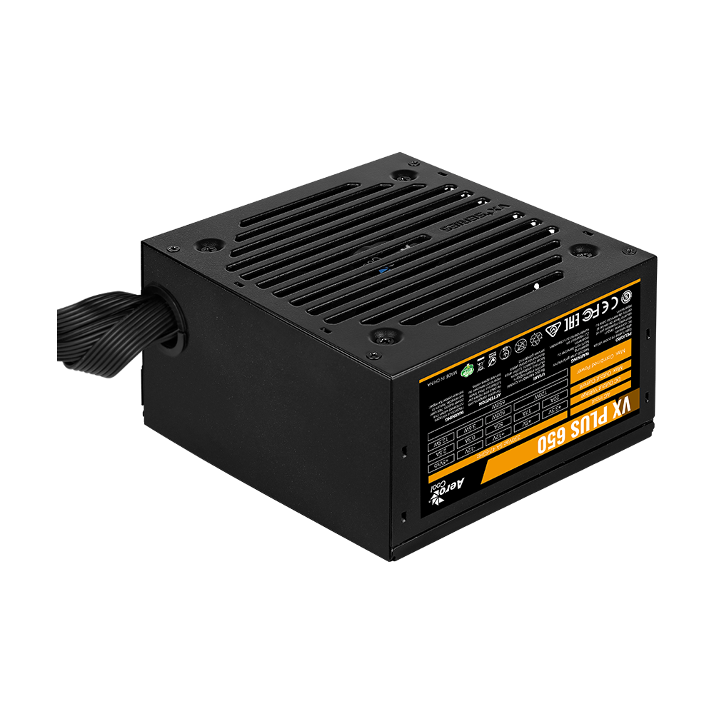 AEROCOOL VX PLUS STEALTH 650W Power Supply - Black