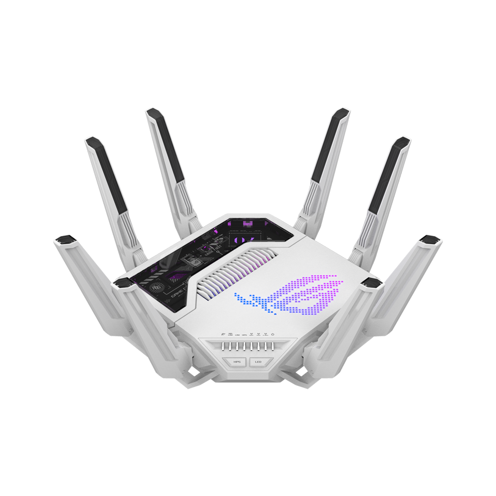 ASUS ROG Rapture GT-BE19000AI Tri-band WiFi 7 Gaming Router - White