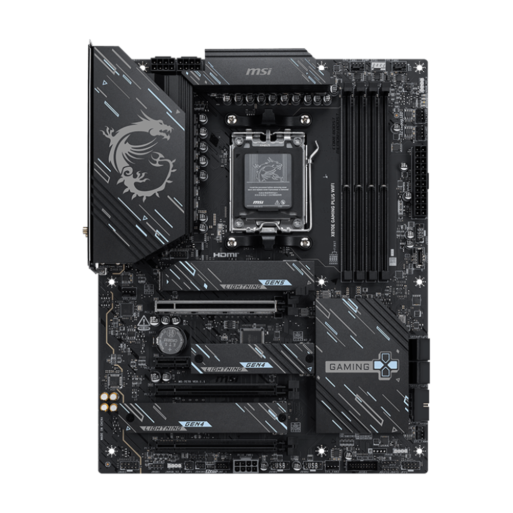 MSI X870E GAMING PLUS WIFI DDR5 Motherboard - Black