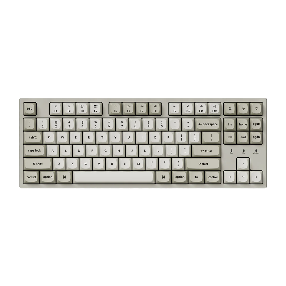 KEYCHRON C1 Pro 8K QMK TKL (80%) Wired Mechanical Gaming Keyboard AR - Silver