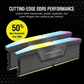 CORSAIR VENGEANCE RGB 16GB (1x16GB) DDR5 6000MT/s CL38 AMD EXPO & Intel XMP Memory Kit - Gray