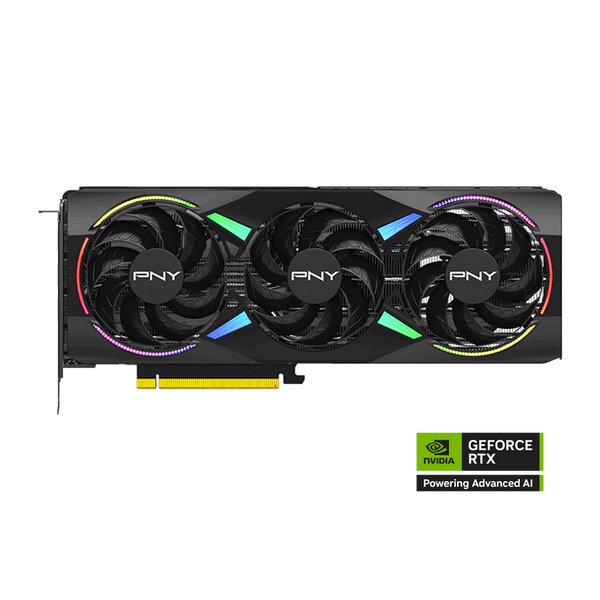 PNY Nvidia GeForce RTX 5070 12GB ARGB Overclocked Triple Fan Graphics Card - Black