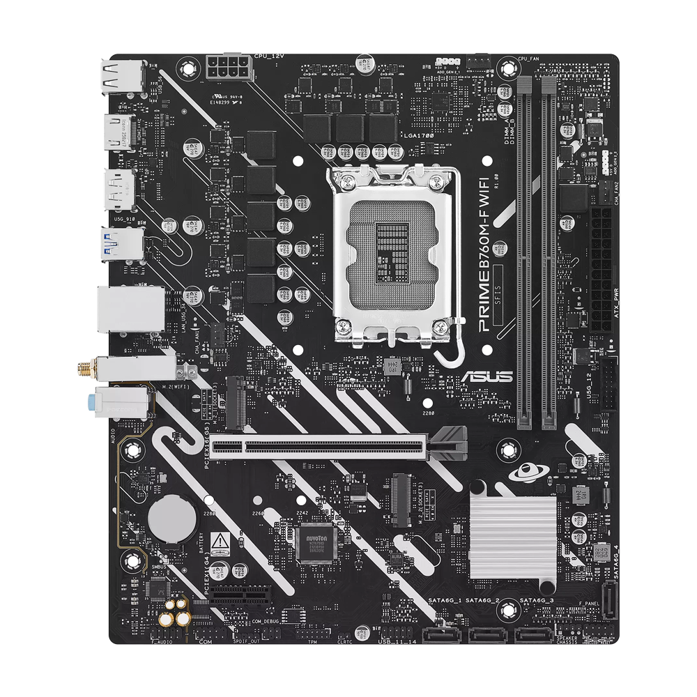 ASUS PRIME B760M-F WIFI DDR5 Motherboard - Black