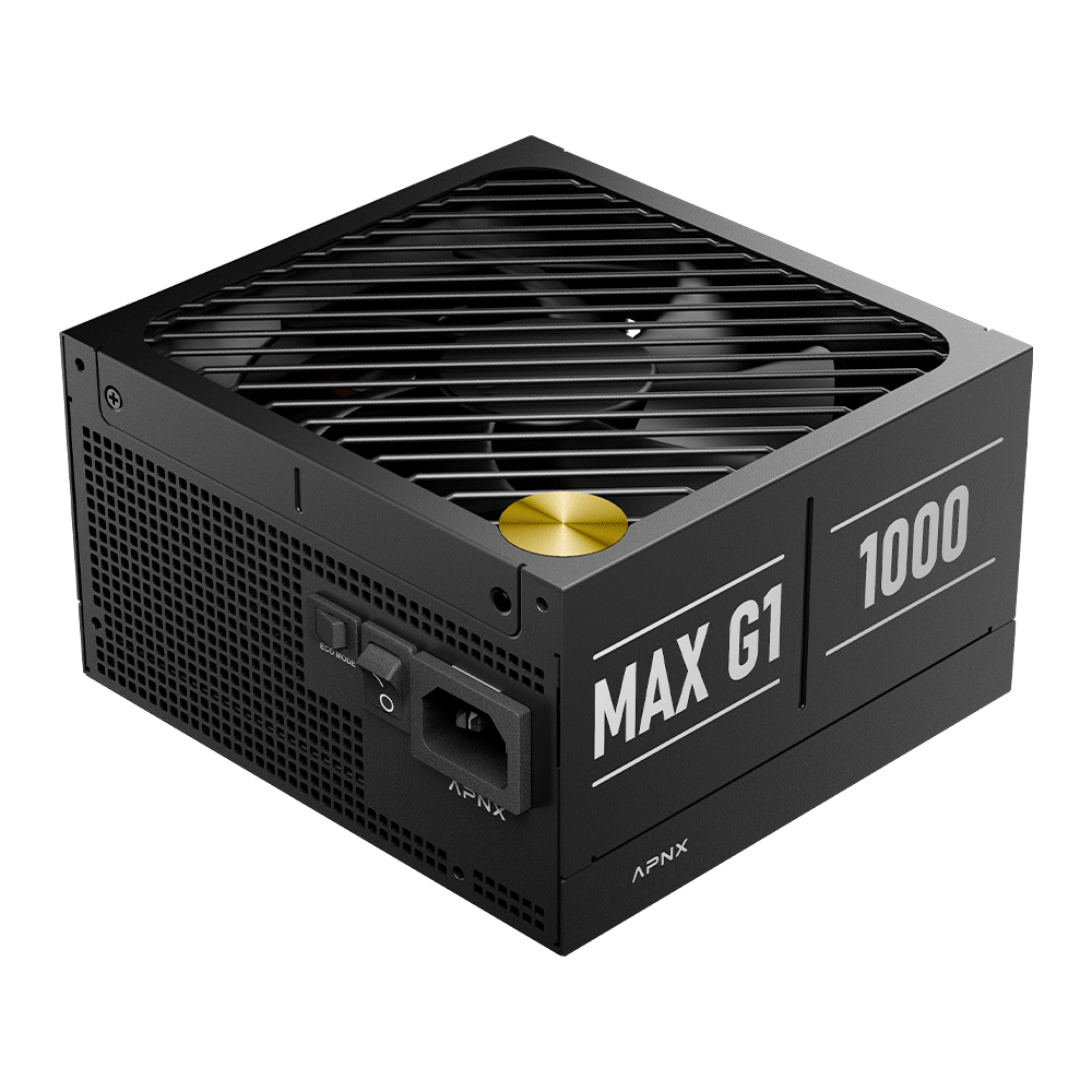 APNX MAX G1 - 1000W Full Modular PCIE 5.1 ATX 3.1 80 Plus Gold Power Supply Unit - Black