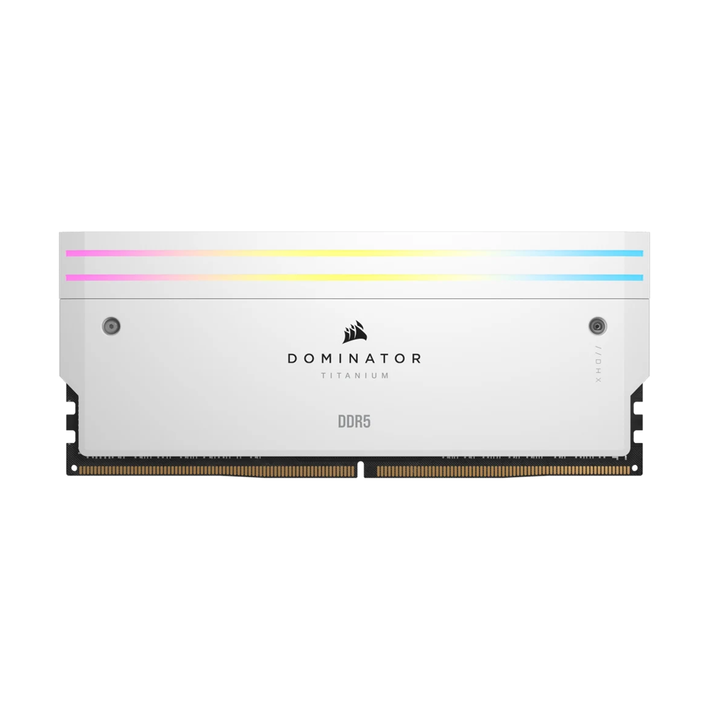 CORSAIR DOMINATOR TITANIUM RGB 32GB (2x16GB) DDR5 DRAM 6000MT/s CL30 Intel XMP Memory Kit - White