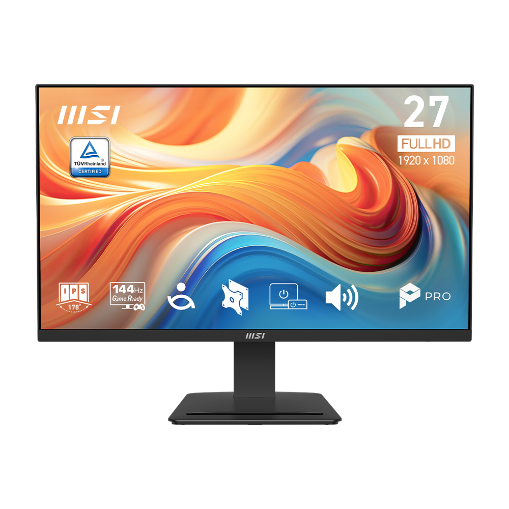 MSI PRO MP273 E14A 27 Inch 144Hz FHD 1ms IPS Business Monitor - Black