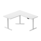 Gamvity L Shape Standing Ergonomic 3 Legs Stand Up Modern Furniture Table Electric Height Adjustable Desk(1000x1750mm) - White