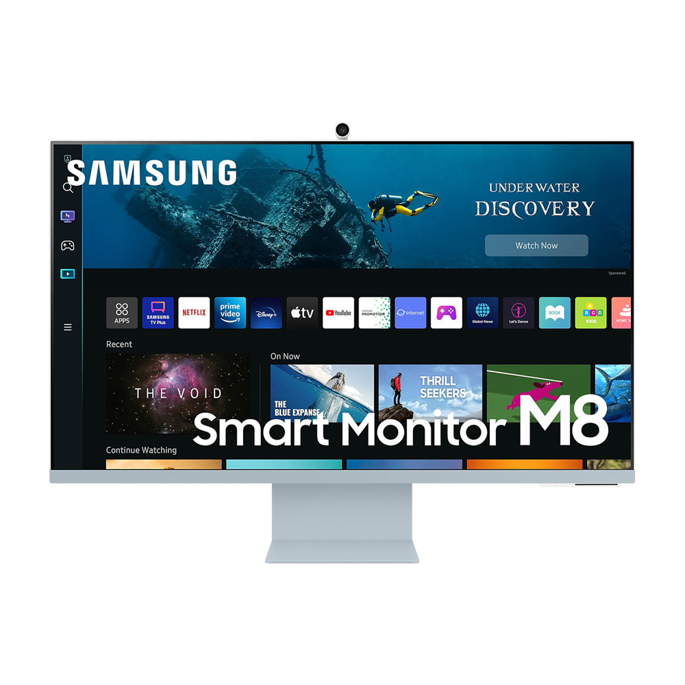 SAMSUNG UHD 32 Inch Gaming Monitor with Smart TV Experience and Iconic Slim Design (Daylight Blue)