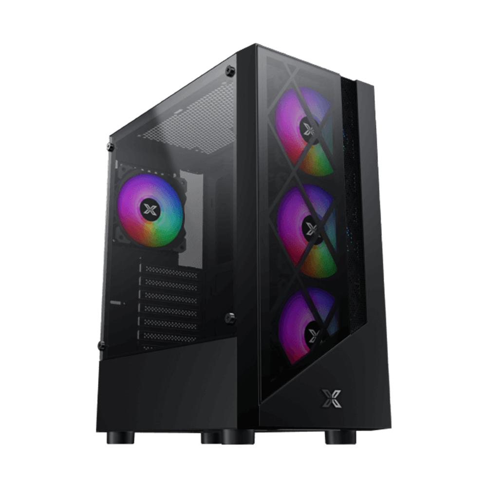 XIGMATEK DUKE 4PCS Fan ATX Case- Black