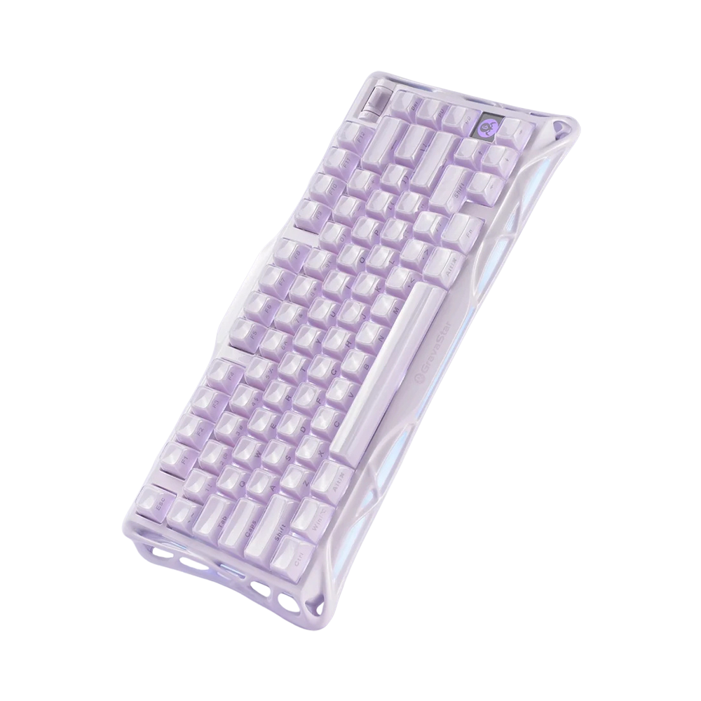 GravaStar Mercury K1 75% Wireless Mechanical Gaming Keyboard Special Edition - Lavender Purple
