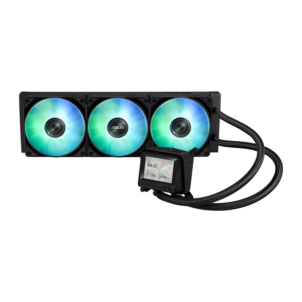 ASUS MAX Gaming 360 ARGB LCD Liquid Cooler - Black