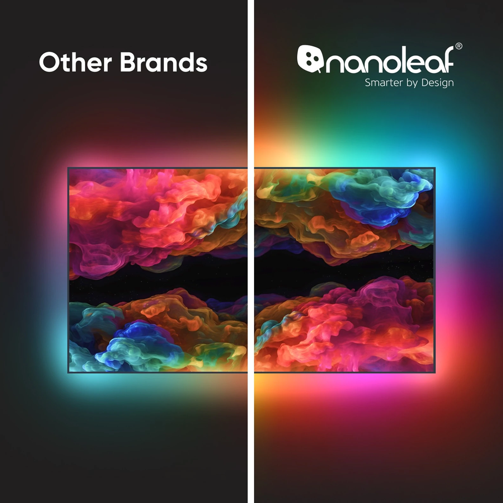 Nanoleaf 4D TV Screen Mirror + Lightstrip Kit 4M (TVs & Monitors Up to 65 Inch)