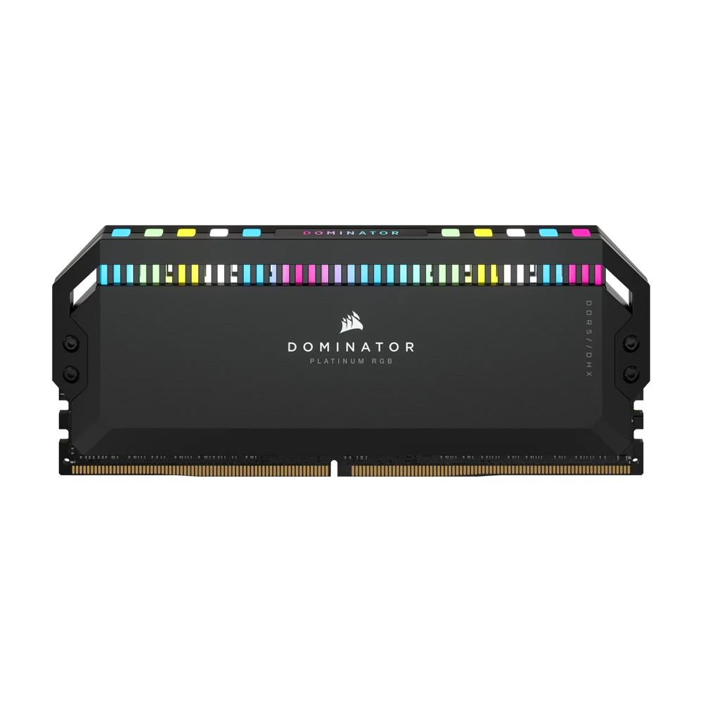 Corsair DOMINATOR PLATINUM RGB 32GB (2x16GB) DDR5 DRAM 7200MHz C34 Memory Kit — Black