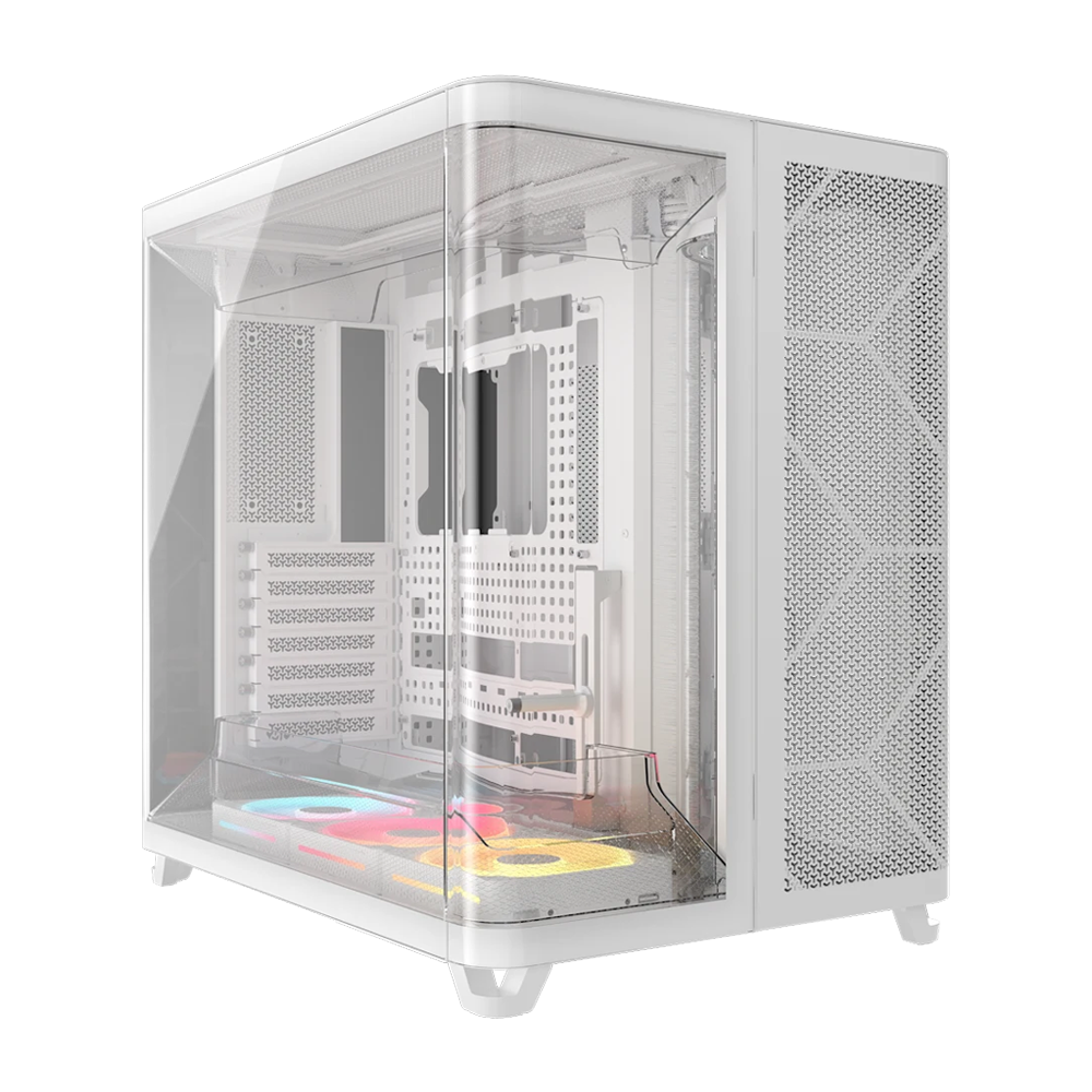 CORSAIR AIR 5400 LX-R RGB LINK Tempered Glass Mid Tower ATX Case - White