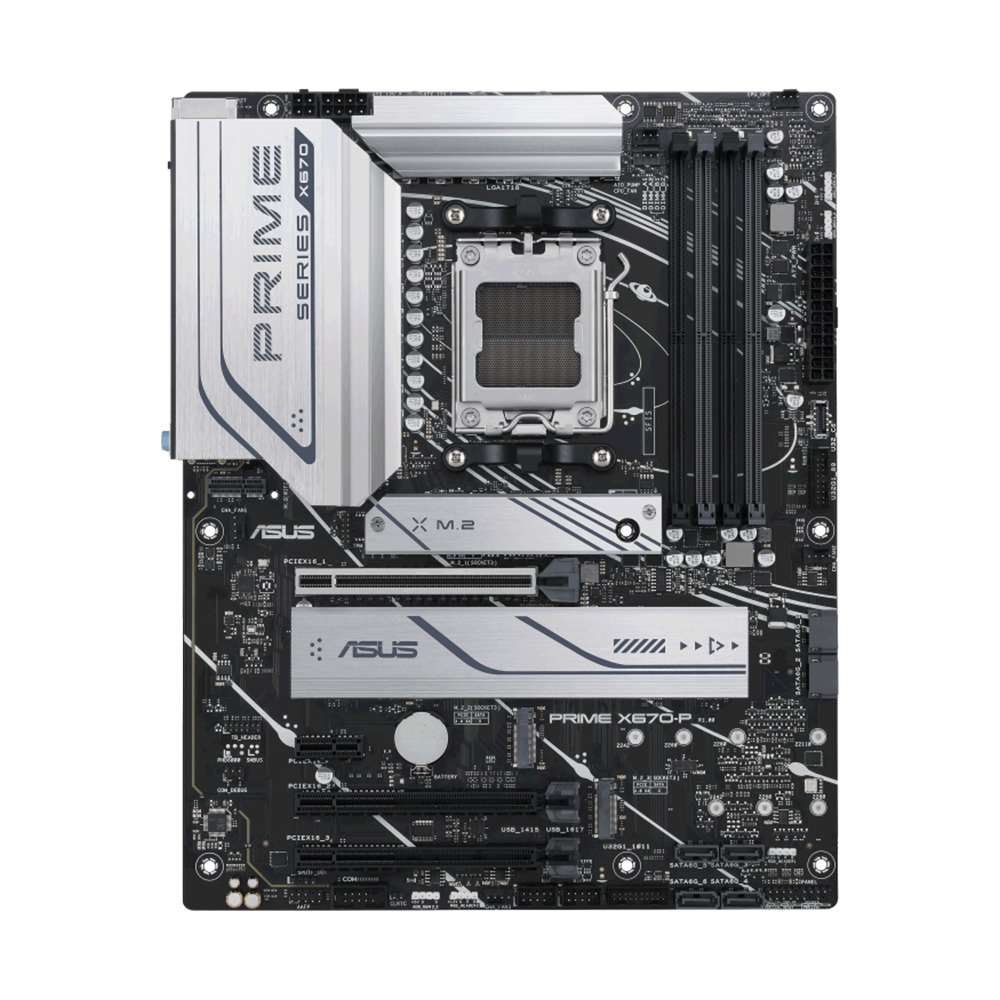 ASUS PRIME X670-P DDR5 AM5 ATX Motherboard - Black