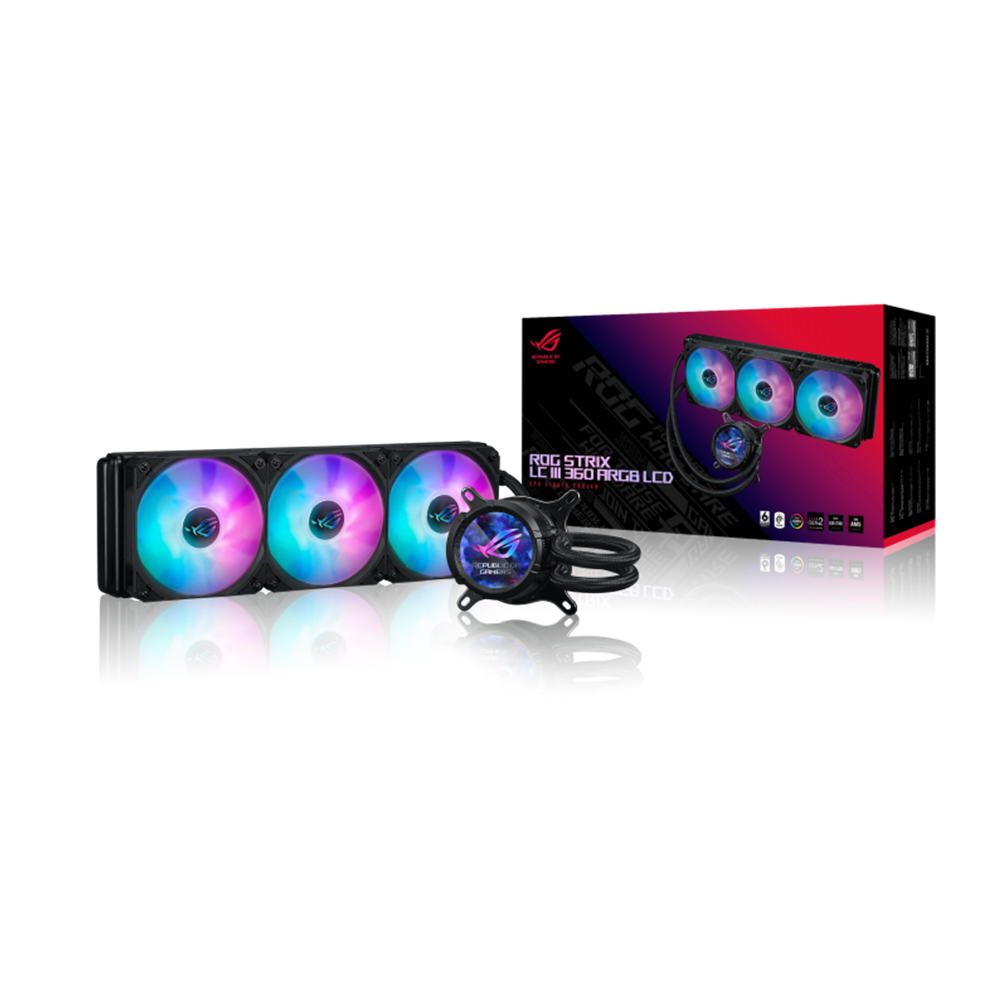 ASUS ROG STRIX LC III 360 ARGB LCD Liquid Cooler - Black
