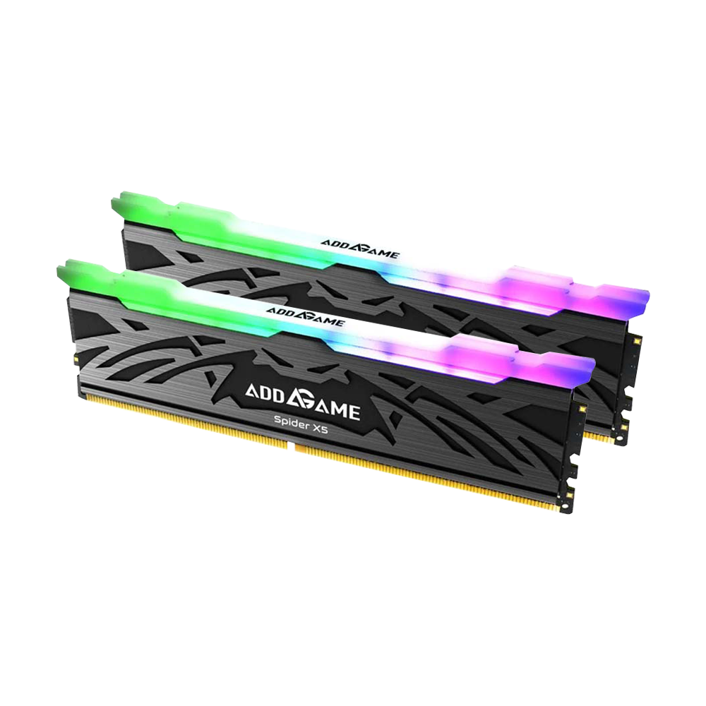 ADDLINK 16GB(32GB Kit) DDR5 6400MT/s CL38 RGB Unbuffered DIMM 288Pin With Heatsink (Black)