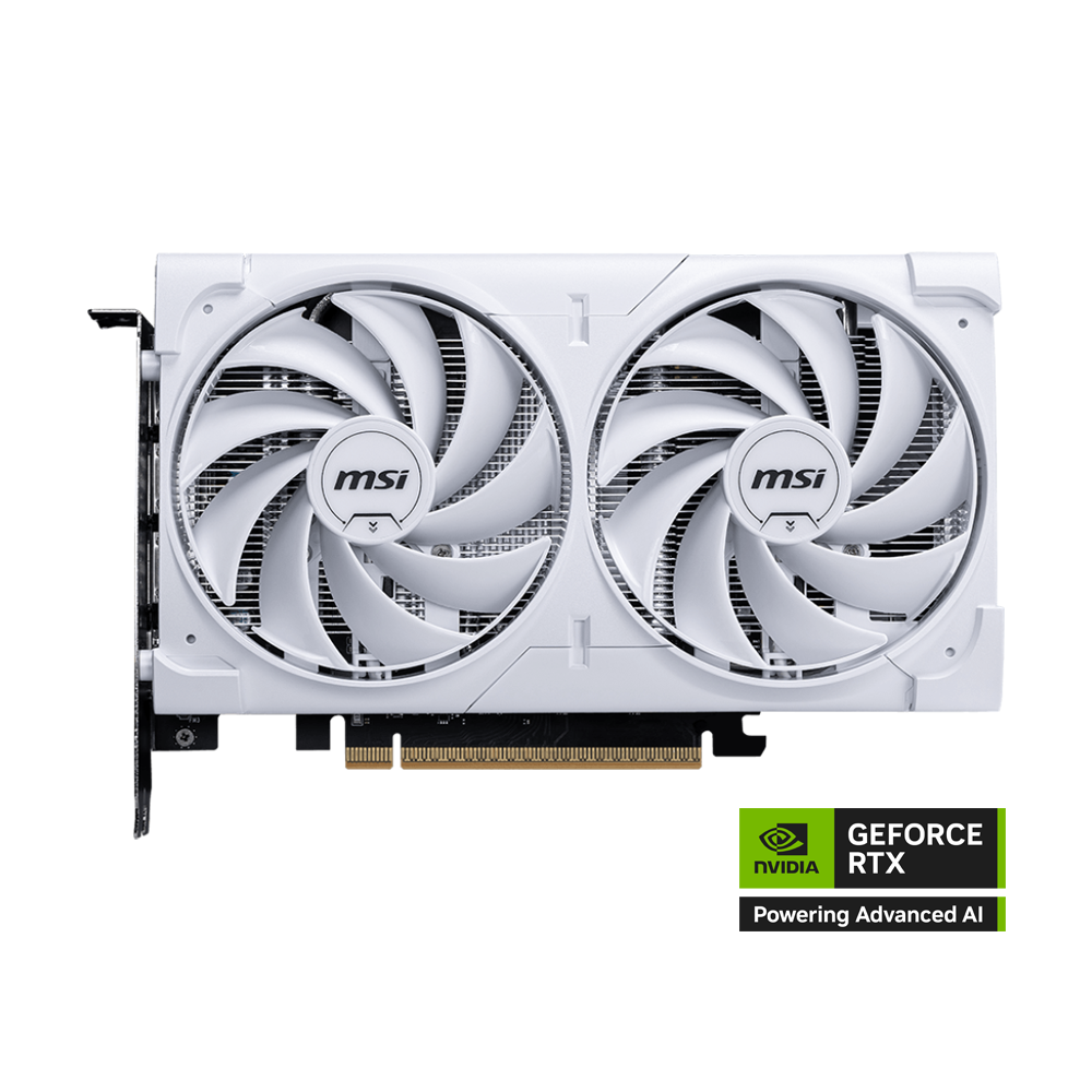 MSI Nvidia GeForce RTX 5060 8GB VENTUS 2X OC Graphics Card - White