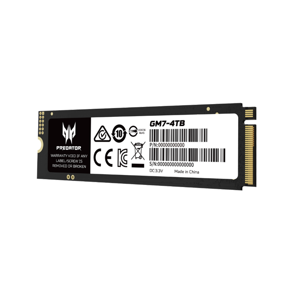 ACER Predator GM7 M.2 2280 PCIe GEN4x4 NVMe SSD (R:7,400 MB/s W:6,500 MB/s) - 1TB
