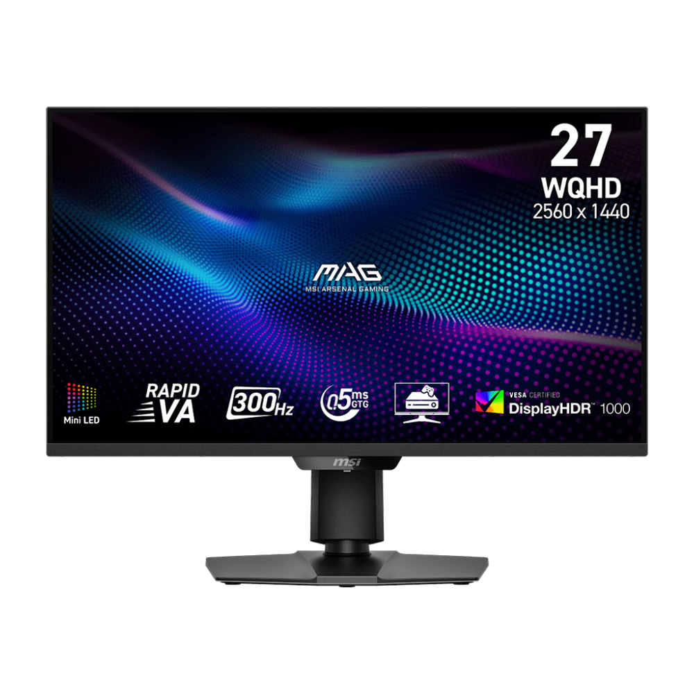 MSI MAG 274QPF X30MV - 27 Inch WQHD 300Hz 0.5ms HDMI 2.1 Gaming Monitor - Black