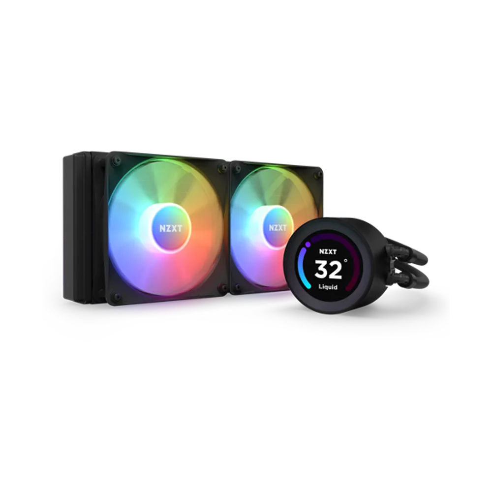 NZXT Kraken Elite 240 RGB 240mm AIO CPU Liquid Cooler With LCD Display - Black