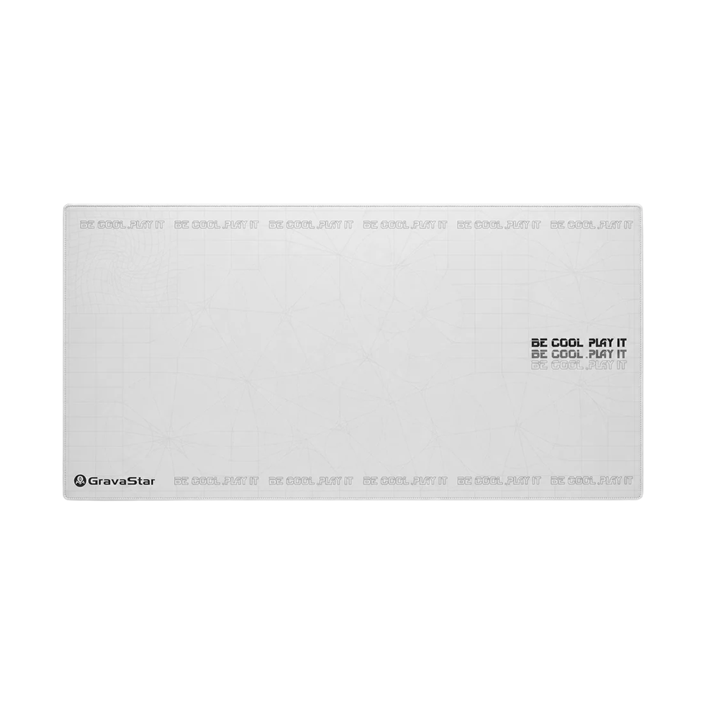 GravaStar 80x40 CM Gaming Waterproof Non Slip Mouse pad - White